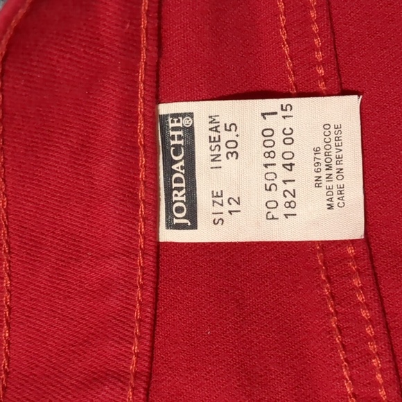 Vintage Red Jordache Mom High Waist Women's Jeans Size 12 NWT - Picture 10 of 11